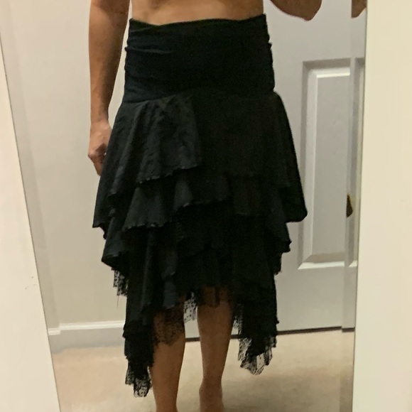 Black layers broderie party/elegant skirt - Picture 1 of 4